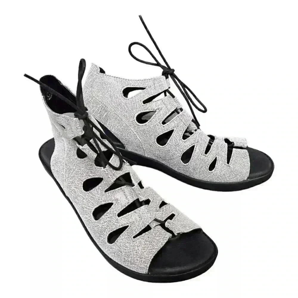 Wolky Seminyak Gladiator Sandals - Women's Leather Lace Up - Size 11/42 Comfort